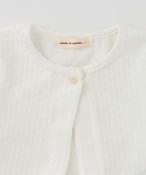 sense of wonder（センスオブワンダー）の「長袖ボレロ（カーディガン/ボレロ・キッズ・ピンク/オフホワイト・130cm/80ｃｍ/90cm/100cm/110cm/120cm）」の4枚目の写真
