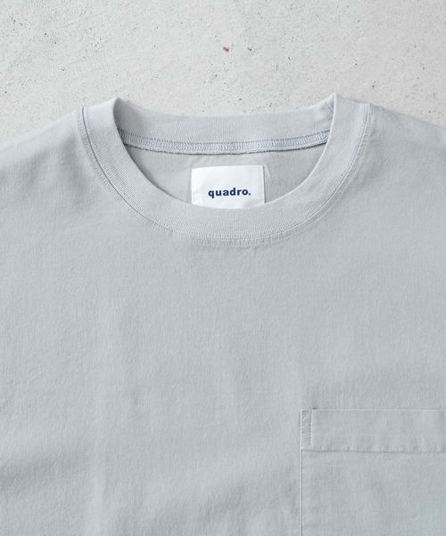 quadro(クオドロ)の「アサレチックポケ付プルオーバー(Tシャツ/カットソー・レディース・チャコール/オフホワイト/グレー/ブルー・FREE)」の15枚目の写真