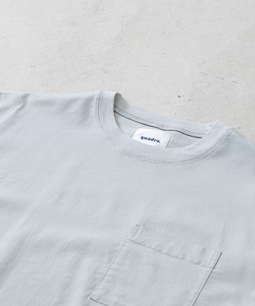 quadro(クオドロ)の「アサレチックポケ付プルオーバー(Tシャツ/カットソー・レディース・チャコール/オフホワイト/グレー/ブルー・FREE)」の16枚目の写真