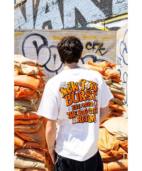 NEW YORK BURST(ニューヨークバースト)の「PEACEFUL NYB T-SHIRT(Tシャツ/カットソー・メンズ・ホワイト/ブラック/ライトブルー/ブラウン・XL/L/M)」の6枚目の写真