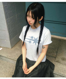 NICE GHOST CLUB | 3STARS SYMBOL CROP SLIM TEE_SKYBLUE(NG2FMFT538A)(Tシャツ/カットソー)