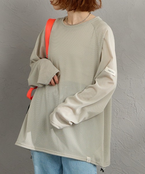 NORDISK（ノルディスク）の「[NORDISK/ノルディスク] 別注 ドローコード メッシュプルオーバー（Tシャツ/カットソー・レディース・チャコールグレー/ブラック/ベージュ・M/XL/L）」の3枚目の写真