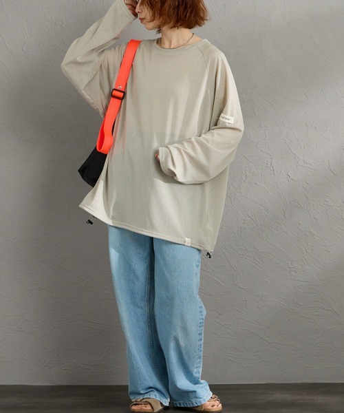 NORDISK（ノルディスク）の「[NORDISK/ノルディスク] 別注 ドローコード メッシュプルオーバー（Tシャツ/カットソー・レディース・チャコールグレー/ブラック/ベージュ・M/XL/L）」の4枚目の写真