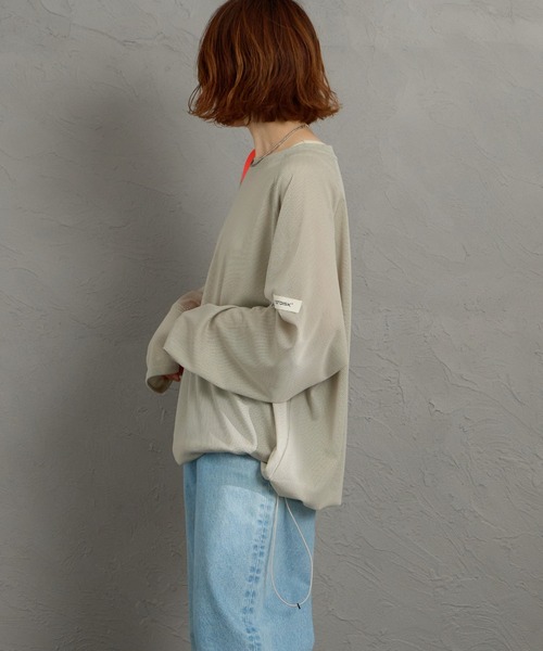 NORDISK（ノルディスク）の「[NORDISK/ノルディスク] 別注 ドローコード メッシュプルオーバー（Tシャツ/カットソー・レディース・チャコールグレー/ブラック/ベージュ・M/XL/L）」の6枚目の写真