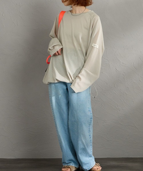 NORDISK（ノルディスク）の「[NORDISK/ノルディスク] 別注 ドローコード メッシュプルオーバー（Tシャツ/カットソー・レディース・チャコールグレー/ブラック/ベージュ・M/XL/L）」の8枚目の写真