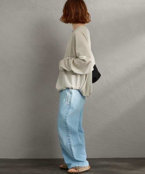 NORDISK（ノルディスク）の「[NORDISK/ノルディスク] 別注 ドローコード メッシュプルオーバー（Tシャツ/カットソー・レディース・チャコールグレー/ブラック/ベージュ・M/XL/L）」の9枚目の写真