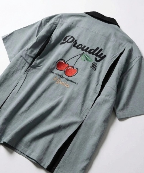 POWER TO THE PEOPLE（パワートゥーザピープル）の「2026SS POWER TO THE PEOPLE /パワートゥザピープル レーヨン デニム ヒッコリー バック刺繍シャツ ボーリング/ワーク/オープンカラー レディース メンズ（シャツ/ブラウス・メンズ・ブルー系その他4/ブルー系その他3/ブラック/ホワイト系その他/ブルー系その他2/アイボリー/ブルー/ブラック系その他・M/LL/L）」の5枚目の写真