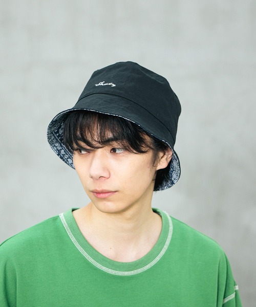 LAKOLE（ラコレ）の「ペイズリーリバーシブルバケットハット / 654162（ハット・メンズ・ブラック/ベージュ・9）」の2枚目の写真