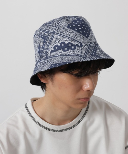 LAKOLE（ラコレ）の「ペイズリーリバーシブルバケットハット / 654162（ハット・メンズ・ブラック/ベージュ・9）」の8枚目の写真