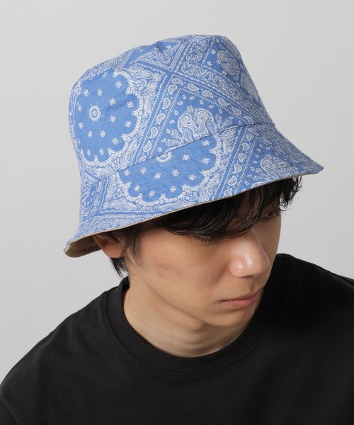 LAKOLE（ラコレ）の「ペイズリーリバーシブルバケットハット / 654162（ハット・メンズ・ブラック/ベージュ・9）」の10枚目の写真