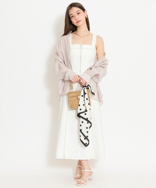 WILLSELECTION(ウィルセレクション)の「ステッチデザインフロントZIPワンピース(ワンピース・レディース・オフホワイト/ブラック/ネイビー・FREE)」の1枚目の写真