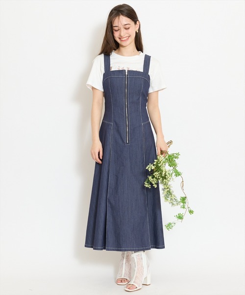 WILLSELECTION(ウィルセレクション)の「ステッチデザインフロントZIPワンピース(ワンピース・レディース・オフホワイト/ブラック/ネイビー・FREE)」の8枚目の写真