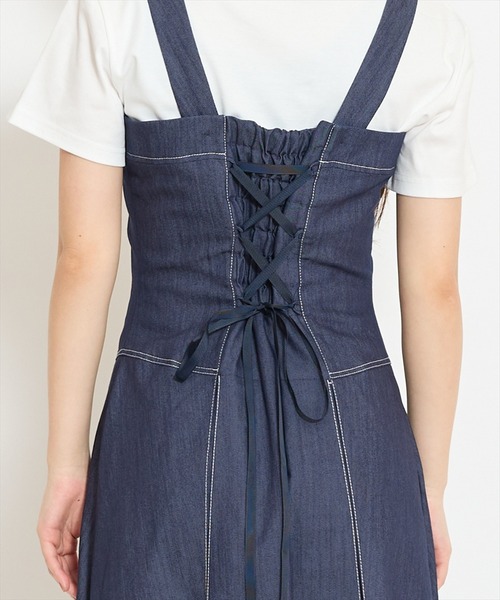 WILLSELECTION(ウィルセレクション)の「ステッチデザインフロントZIPワンピース(ワンピース・レディース・オフホワイト/ブラック/ネイビー・FREE)」の4枚目の写真