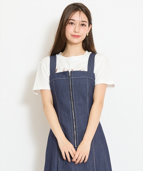 WILLSELECTION(ウィルセレクション)の「ステッチデザインフロントZIPワンピース(ワンピース・レディース・オフホワイト/ブラック/ネイビー・FREE)」の7枚目の写真