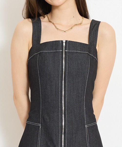 WILLSELECTION(ウィルセレクション)の「ステッチデザインフロントZIPワンピース(ワンピース・レディース・オフホワイト/ブラック/ネイビー・FREE)」の13枚目の写真