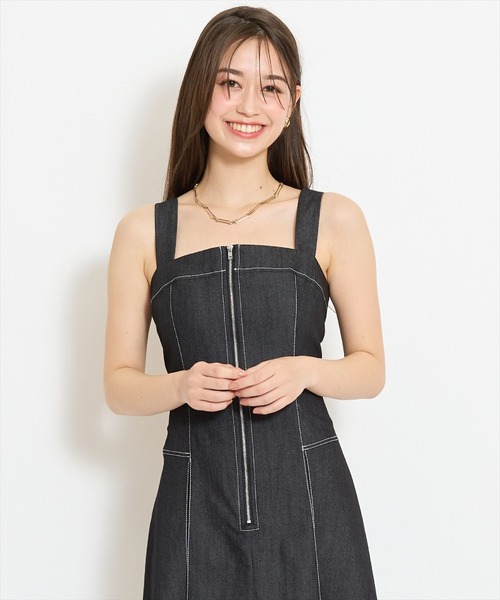 WILLSELECTION(ウィルセレクション)の「ステッチデザインフロントZIPワンピース(ワンピース・レディース・オフホワイト/ブラック/ネイビー・FREE)」の17枚目の写真