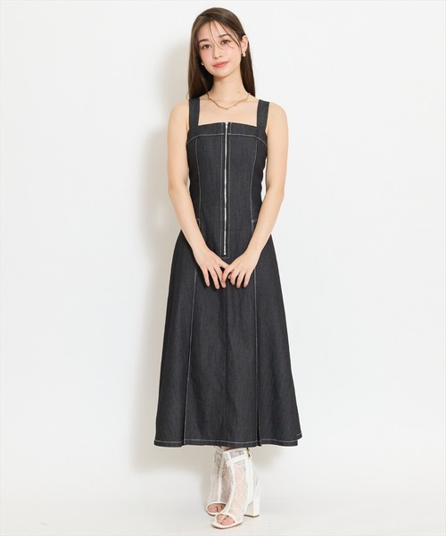 WILLSELECTION(ウィルセレクション)の「ステッチデザインフロントZIPワンピース(ワンピース・レディース・オフホワイト/ブラック/ネイビー・FREE)」の18枚目の写真