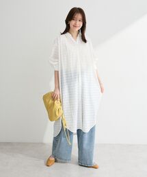 Green Parks | シアーチェックシャツワンピース(シャツワンピース)