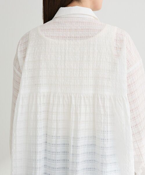 Green Parks(グリーンパークス)の「シアーチェックシャツワンピース(シャツワンピース・レディース・オレンジ/ブラック/オフホワイト・FREE)」の12枚目の写真