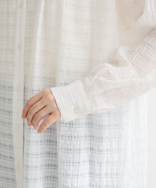 Green Parks(グリーンパークス)の「シアーチェックシャツワンピース(シャツワンピース・レディース・オレンジ/ブラック/オフホワイト・FREE)」の13枚目の写真