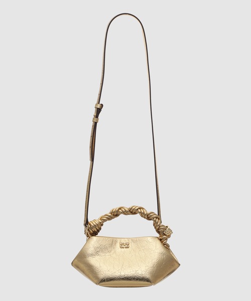 GANNI(ガニー)の「Bou Mini Crushed(ハンドバッグ・レディース・シルバー系/ゴールド・ONE SIZE)」の2枚目の写真