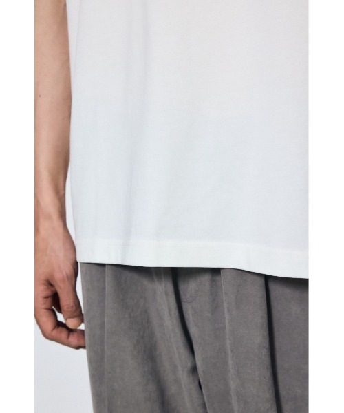 AZUL by moussy(アズールバイマウジー)の「引き揃え天竺バックメッセージロゴTシャツ(Tシャツ/カットソー・メンズ・ブラック/ライトブルー/ホワイト/ライトグレー・SMALL/MEDIUM/LARGE)」の8枚目の写真