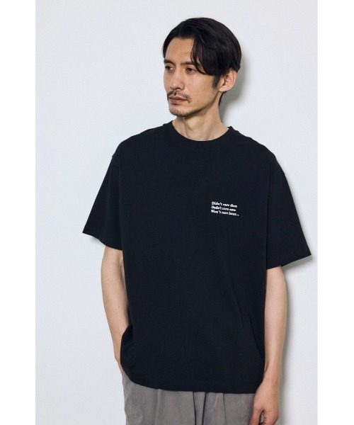 AZUL by moussy(アズールバイマウジー)の「引き揃え天竺バックメッセージロゴTシャツ(Tシャツ/カットソー・メンズ・ブラック/ライトブルー/ホワイト/ライトグレー・SMALL/MEDIUM/LARGE)」の10枚目の写真