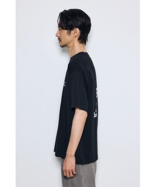AZUL by moussy(アズールバイマウジー)の「引き揃え天竺バックメッセージロゴTシャツ(Tシャツ/カットソー・メンズ・ブラック/ライトブルー/ホワイト/ライトグレー・SMALL/MEDIUM/LARGE)」の14枚目の写真