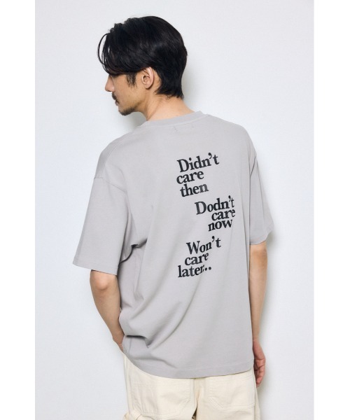 AZUL by moussy(アズールバイマウジー)の「引き揃え天竺バックメッセージロゴTシャツ(Tシャツ/カットソー・メンズ・ブラック/ライトブルー/ホワイト/ライトグレー・SMALL/MEDIUM/LARGE)」の20枚目の写真