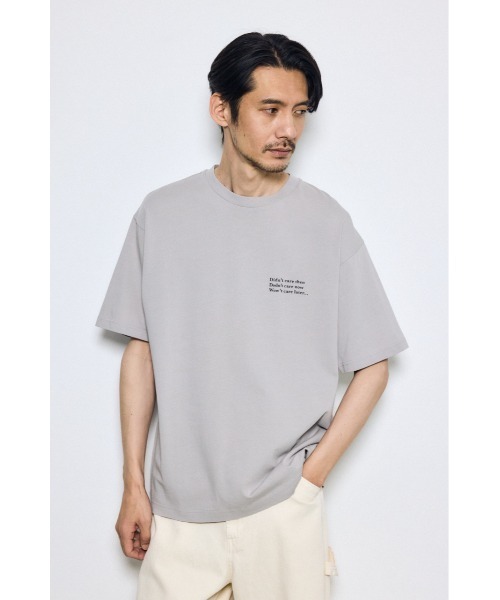 AZUL by moussy(アズールバイマウジー)の「引き揃え天竺バックメッセージロゴTシャツ(Tシャツ/カットソー・メンズ・ブラック/ライトブルー/ホワイト/ライトグレー・SMALL/MEDIUM/LARGE)」の22枚目の写真