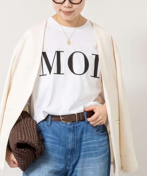 NOLLEY’S(ノーリーズ)の「ウォッシャブルMOI Tシャツ(Tシャツ/カットソー・レディース・ホワイト/ベージュ/チャコールグレー・FREE)」の2枚目の写真