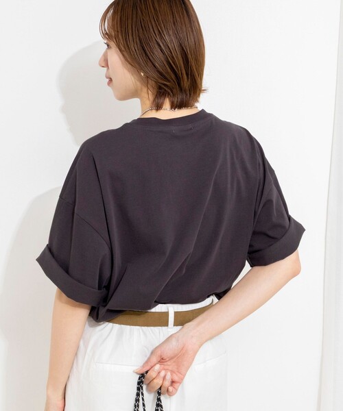 NOLLEY’S(ノーリーズ)の「ウォッシャブルMOI Tシャツ(Tシャツ/カットソー・レディース・ホワイト/ベージュ/チャコールグレー・FREE)」の10枚目の写真