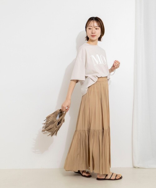 NOLLEY’S(ノーリーズ)の「ウォッシャブルMOI Tシャツ(Tシャツ/カットソー・レディース・ホワイト/ベージュ/チャコールグレー・FREE)」の14枚目の写真