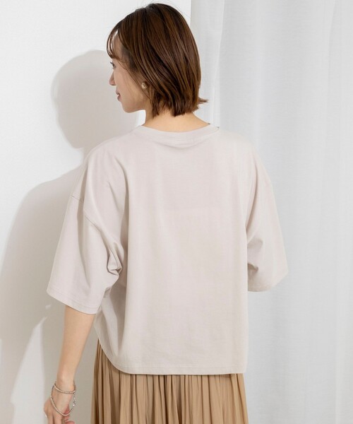 NOLLEY’S(ノーリーズ)の「ウォッシャブルMOI Tシャツ(Tシャツ/カットソー・レディース・ホワイト/ベージュ/チャコールグレー・FREE)」の19枚目の写真