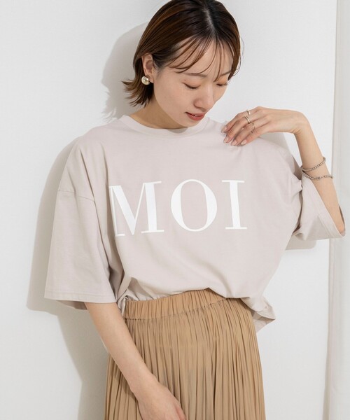 NOLLEY’S(ノーリーズ)の「ウォッシャブルMOI Tシャツ(Tシャツ/カットソー・レディース・ホワイト/ベージュ/チャコールグレー・FREE)」の20枚目の写真