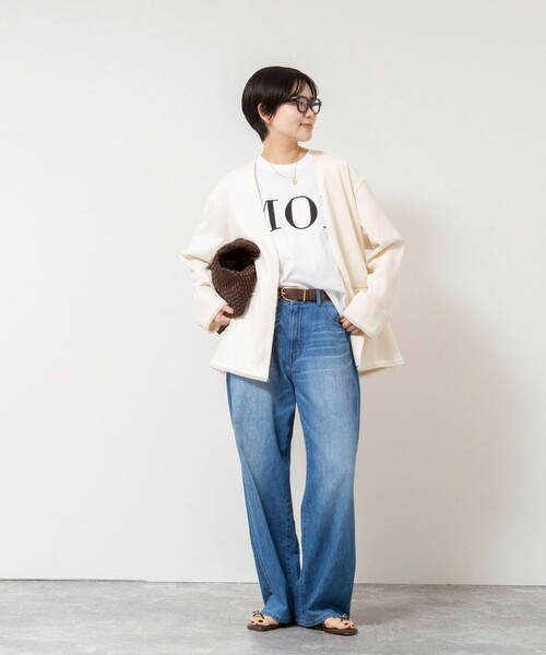 NOLLEY’S(ノーリーズ)の「ウォッシャブルMOI Tシャツ(Tシャツ/カットソー・レディース・ホワイト/ベージュ/チャコールグレー・FREE)」の21枚目の写真