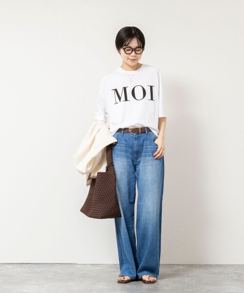 NOLLEY’S(ノーリーズ)の「ウォッシャブルMOI Tシャツ(Tシャツ/カットソー・レディース・ホワイト/ベージュ/チャコールグレー・FREE)」の22枚目の写真