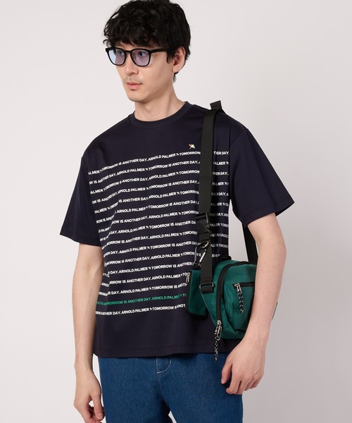 Arnold Palmer(アーノルドパーマー)の「シェア AP パネルロゴボーダー Tシャツ(Tシャツ/カットソー・レディース・ベージュ/ネイビー/ホワイト・XS/S/M/L/LL)」の3枚目の写真