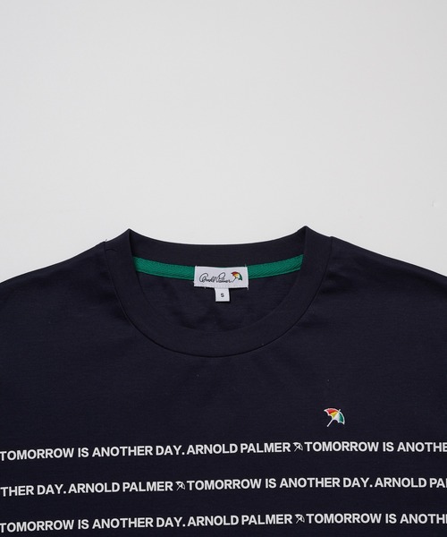 Arnold Palmer(アーノルドパーマー)の「シェア AP パネルロゴボーダー Tシャツ(Tシャツ/カットソー・レディース・ベージュ/ネイビー/ホワイト・XS/S/M/L/LL)」の18枚目の写真