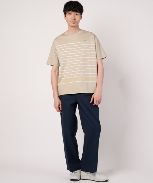 Arnold Palmer(アーノルドパーマー)の「シェア AP パネルロゴボーダー Tシャツ(Tシャツ/カットソー・レディース・ベージュ/ネイビー/ホワイト・XS/S/M/L/LL)」の11枚目の写真