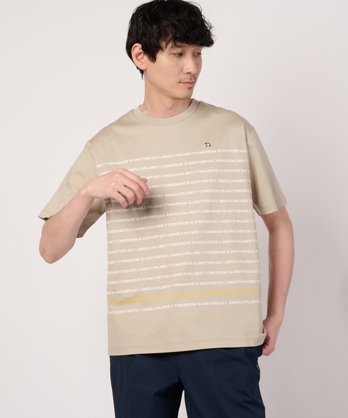 Arnold Palmer(アーノルドパーマー)の「シェア AP パネルロゴボーダー Tシャツ(Tシャツ/カットソー・レディース・ベージュ/ネイビー/ホワイト・XS/S/M/L/LL)」の10枚目の写真