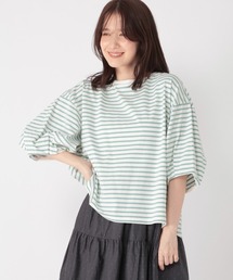 studio CLIP | USAコットンパフスリーブTシャツ(Tシャツ/カットソー)