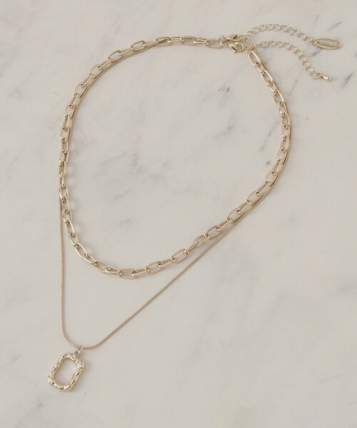 SHOO・LA・RUE（シューラルー）の「【3WAY】2連チェーンネックレス（ネックレス・レディース・ゴールド/ピンクゴールド/シルバー・00）」の3枚目の写真
