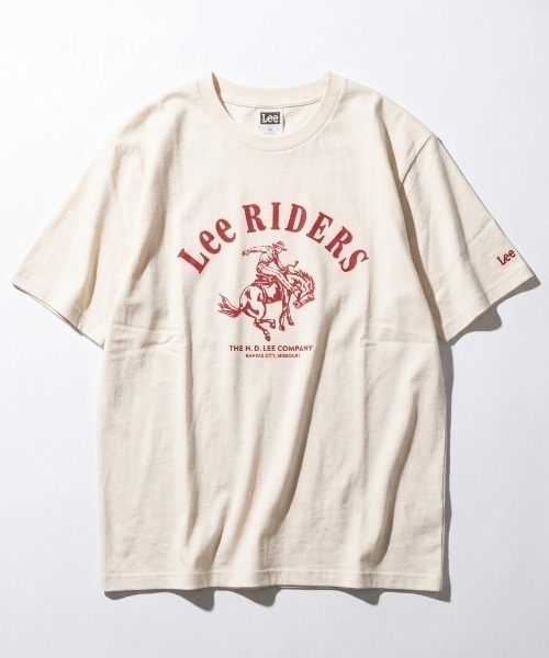 Lee（リー）の「2026SS Lee/リー ライダース カウボーイプリント 半袖Tシャツ レディース メンズ（Tシャツ/カットソー・メンズ・オフホワイト/レッド/チャコール・XL/L/M）」の7枚目の写真