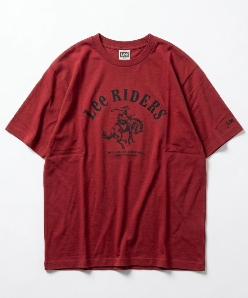 Lee（リー）の「2026SS Lee/リー ライダース カウボーイプリント 半袖Tシャツ レディース メンズ（Tシャツ/カットソー・メンズ・オフホワイト/レッド/チャコール・XL/L/M）」の5枚目の写真