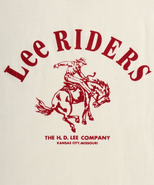 Lee（リー）の「2026SS Lee/リー ライダース カウボーイプリント 半袖Tシャツ レディース メンズ（Tシャツ/カットソー・メンズ・オフホワイト/レッド/チャコール・XL/L/M）」の15枚目の写真