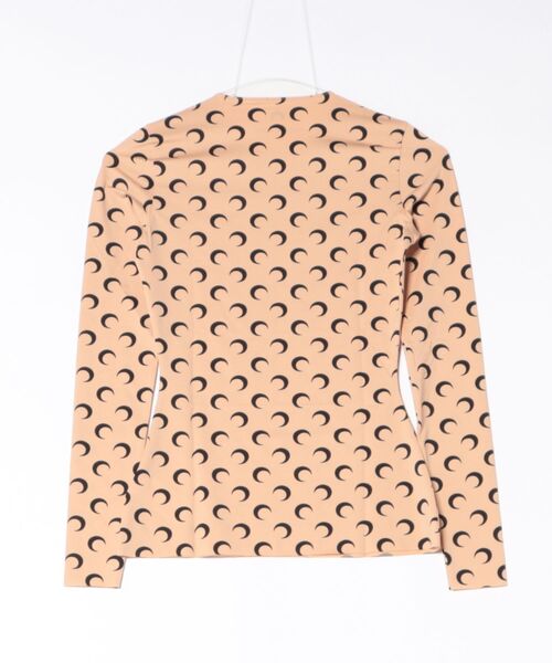 MARINE SERRE(マリーン・セル)の「MOON PRINTED JERSEY LS CREWNECK TOP(Tシャツ/カットソー・レディース・ブラウン/ブラック/ホワイト・SMALL/X-SMALL/MEDIUM)」の12枚目の写真