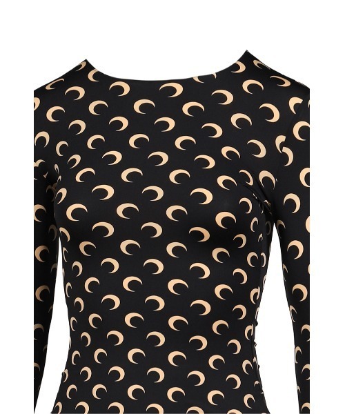 MARINE SERRE(マリーン・セル)の「MOON PRINTED JERSEY LS CREWNECK TOP(Tシャツ/カットソー・レディース・ブラウン/ブラック/ホワイト・SMALL/X-SMALL/MEDIUM)」の6枚目の写真