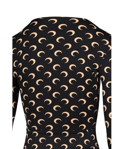 MARINE SERRE(マリーン・セル)の「MOON PRINTED JERSEY LS CREWNECK TOP(Tシャツ/カットソー・レディース・ブラウン/ブラック/ホワイト・SMALL/X-SMALL/MEDIUM)」の7枚目の写真