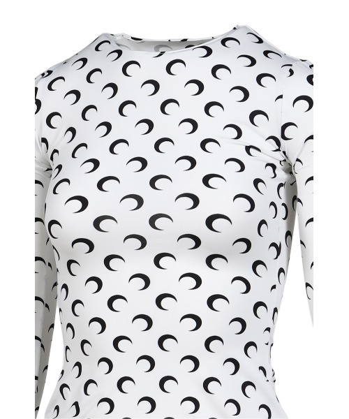 MARINE SERRE(マリーン・セル)の「MOON PRINTED JERSEY LS CREWNECK TOP(Tシャツ/カットソー・レディース・ブラウン/ブラック/ホワイト・SMALL/X-SMALL/MEDIUM)」の14枚目の写真
